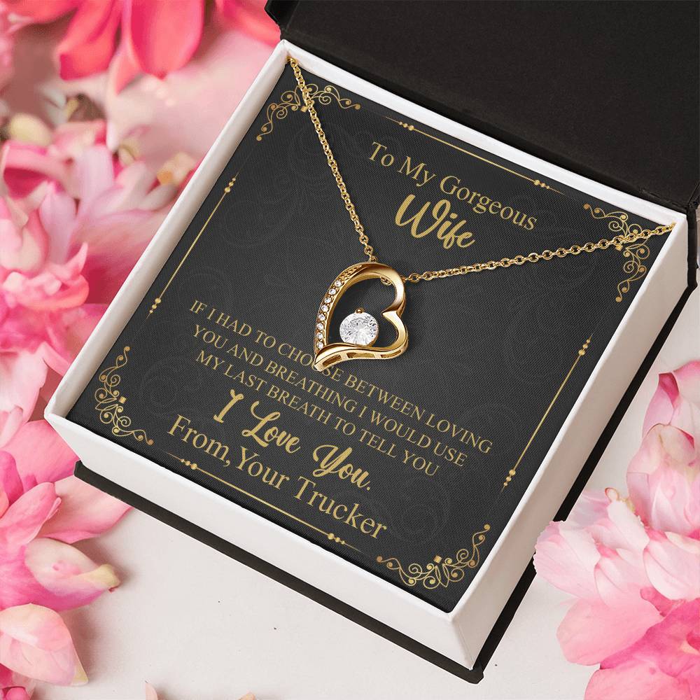 To Wife - From Trucker - I Love You Forever Necklace Forever Love Necklace