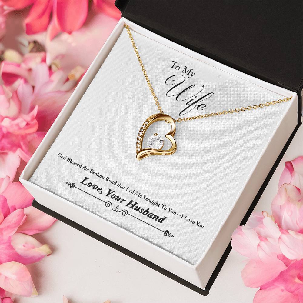 Wife Beside You Gift For Wife Wife Gift Card For Wife Wife Birthday Husband To Wife Gift Anniversary Gift For Forever Love Necklace