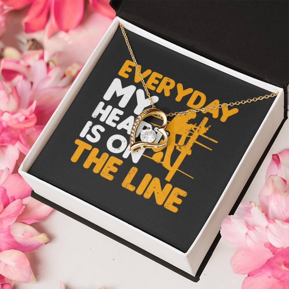 Lineman Wife Jewelry Love My Lineman Lineman Necklace Lineman Girlfriend Lineman Mom Journeyman Lineman Necklace Lineman Prayer Forever Love Necklace