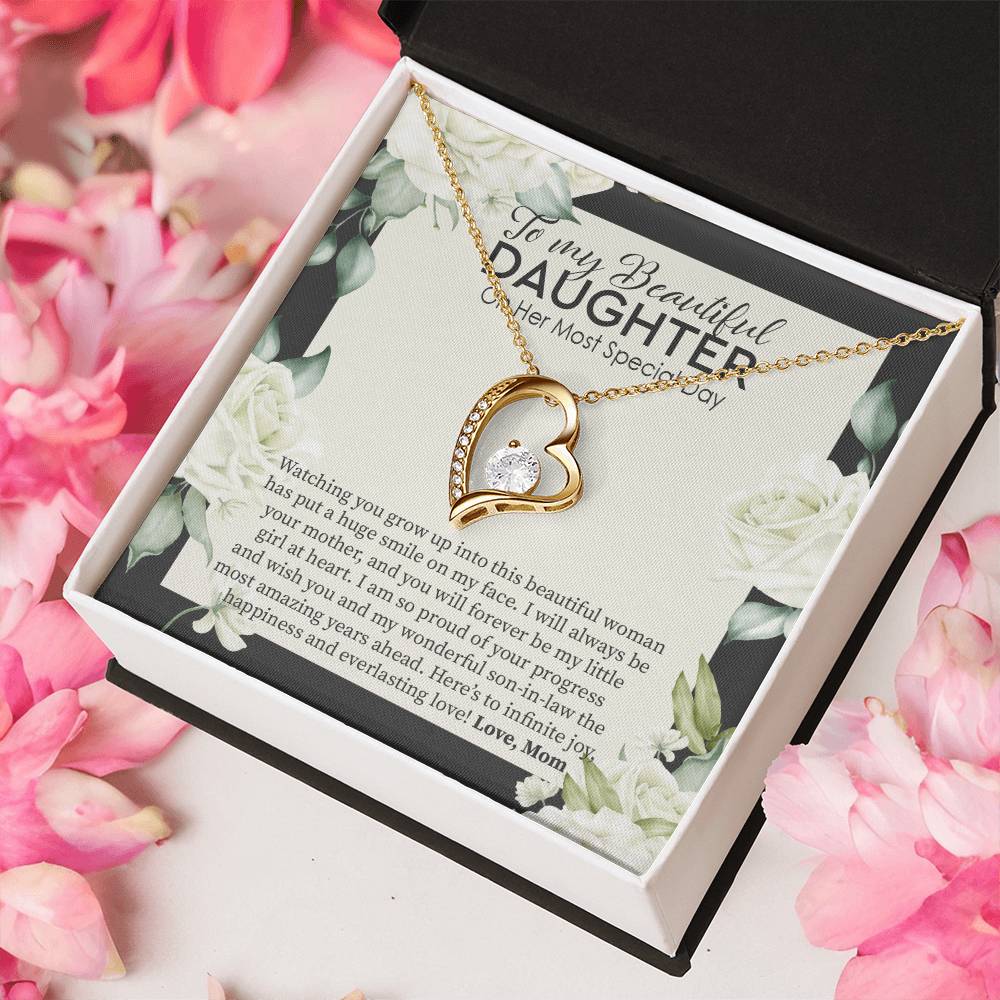 Bride Gift From Mom To Daughter On Wedding Day Gift For Daughter On Wedding Day From Mother Forever Love Necklace