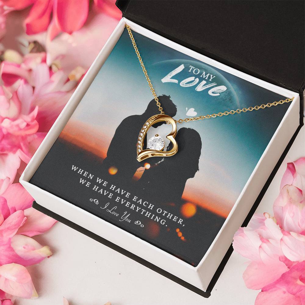 To My Love. Amazing Necklace For Her. Any Occasion Or Just Because. Heart Pendant. Forever Love Necklace