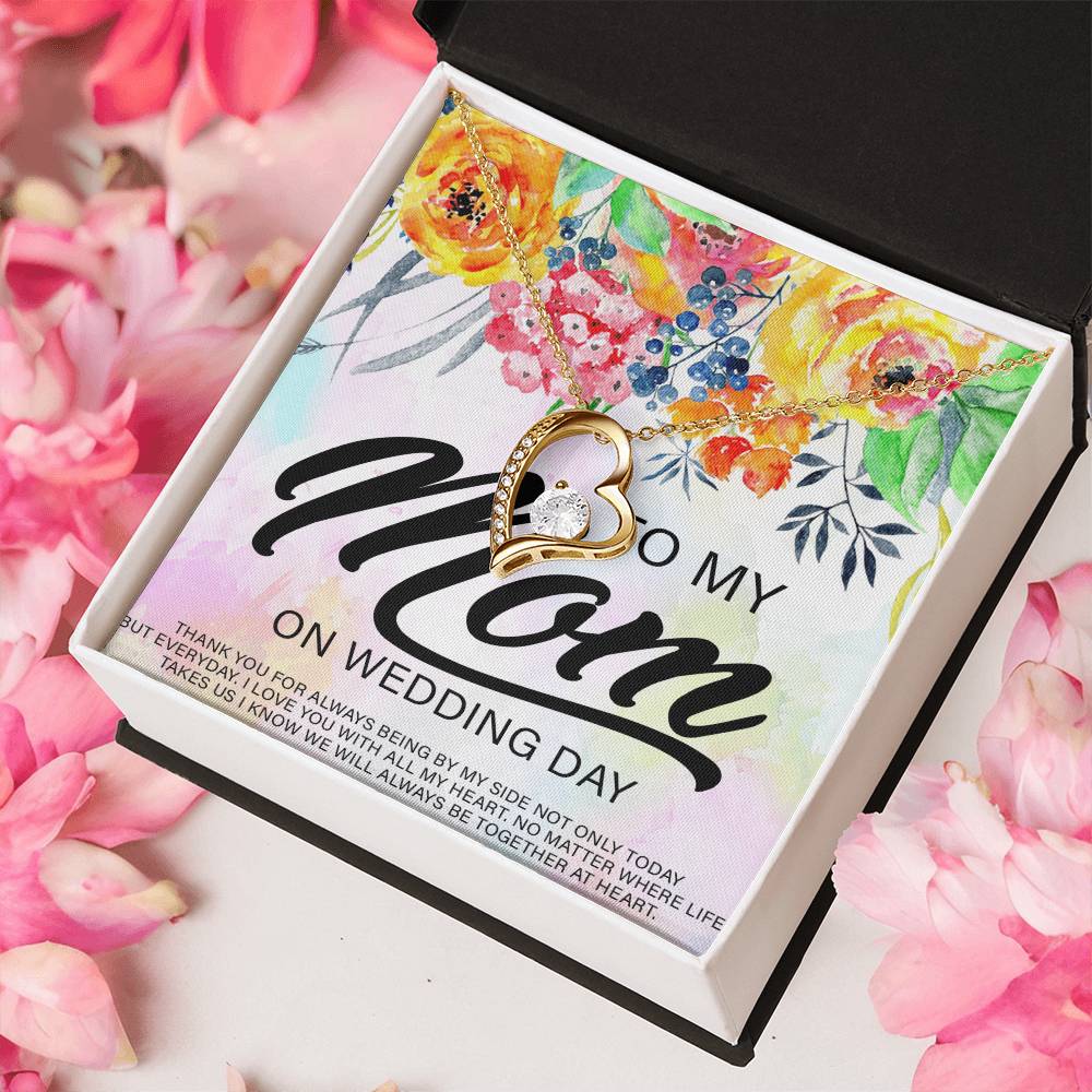 Necklace For Mom On Wedding Daymom On Wedding Day Jewelry To My Mom Necklace Wedding Necklace For Mom Mother Of The Groom Bride Forever Love Necklace