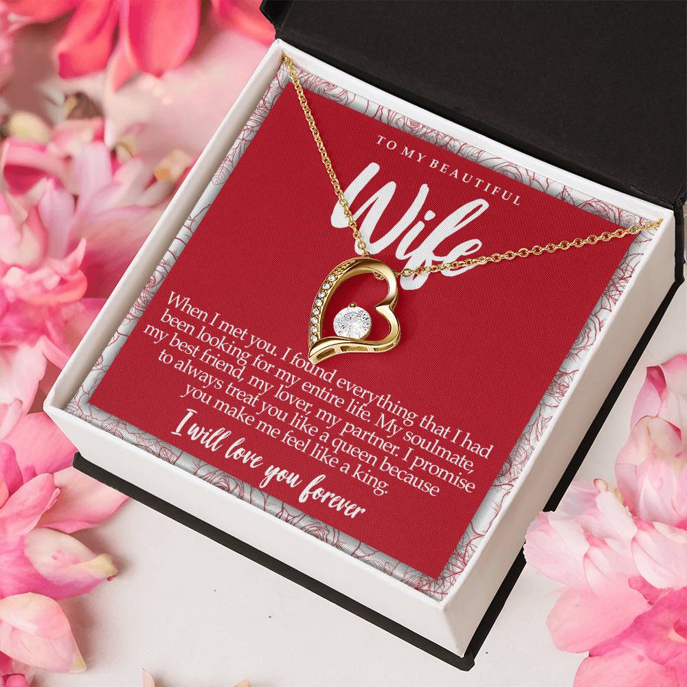 Forever Love Necklace And Message Card For Wife Forever Love Necklace