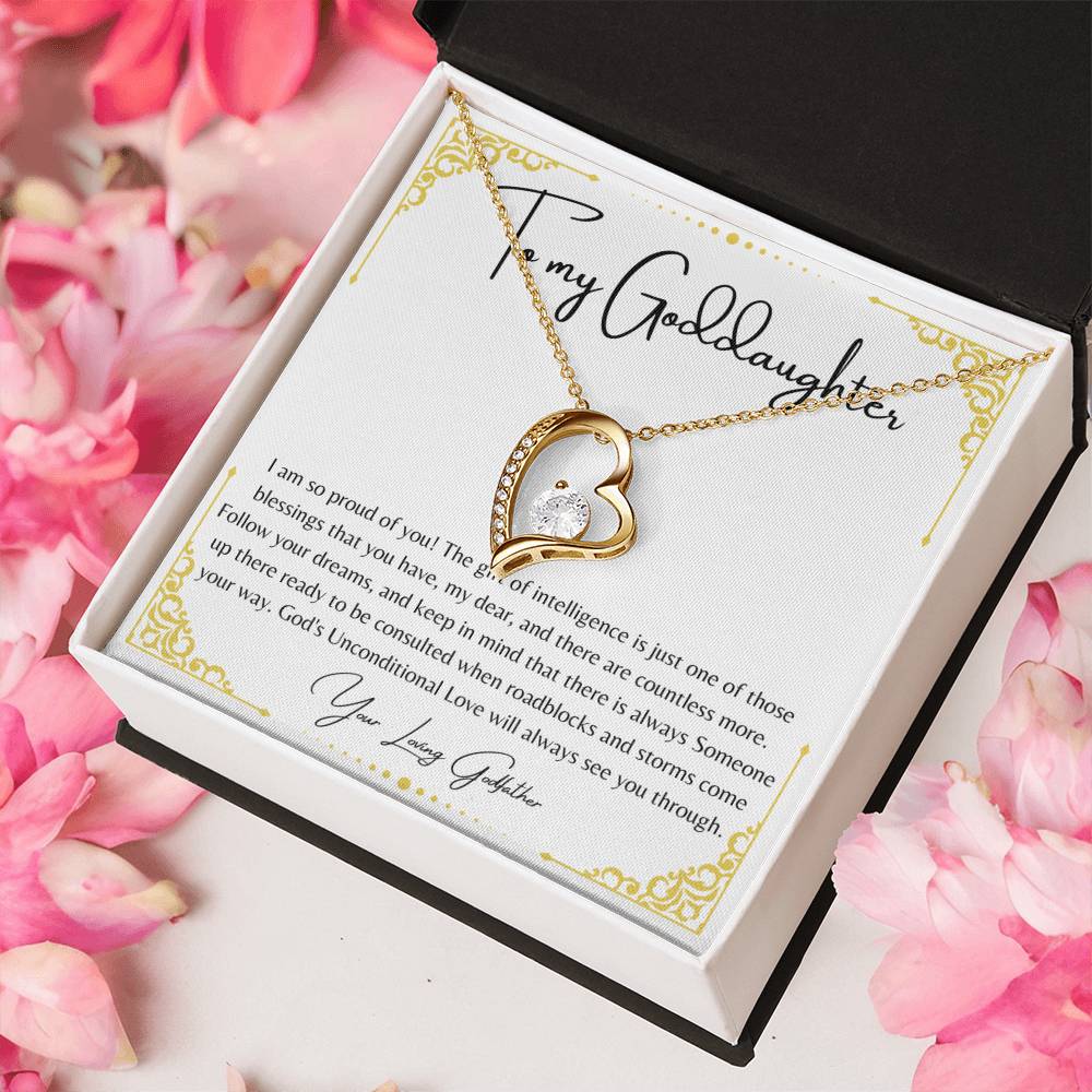 To My Goddaughter 1 Forever Love Necklace