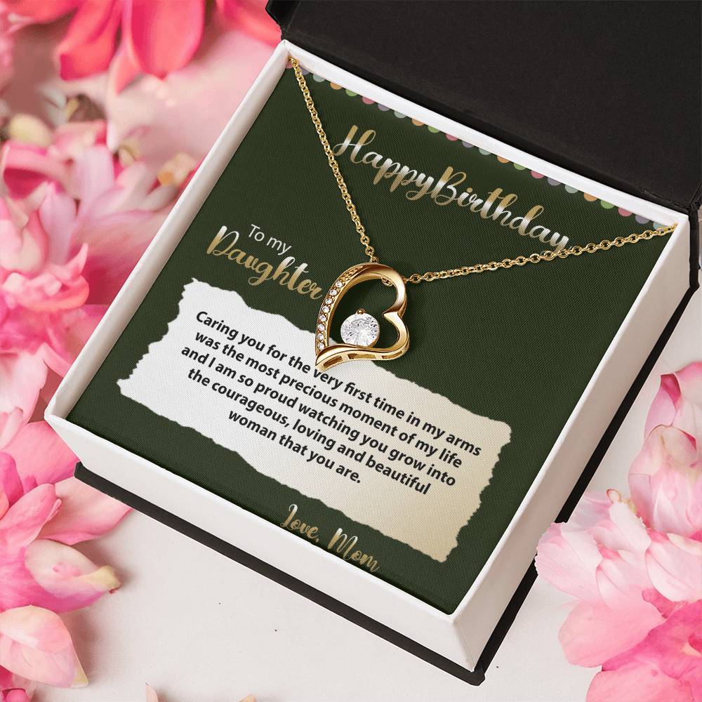 Thoughtful Birthday Gift For Daughter From Mom 925 Sterling Silver Pendant 1 Forever Love Necklace