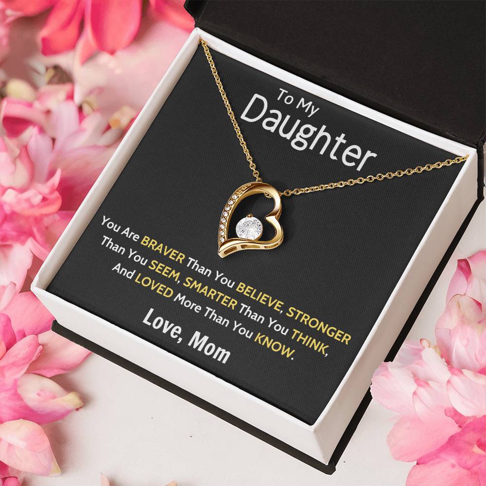 To My Daughter Beautiful Chapters Daughter Necklace Gift For Daughter Xmas Christmas Daughter Gift From Mom 6 1 Forever Love Necklace