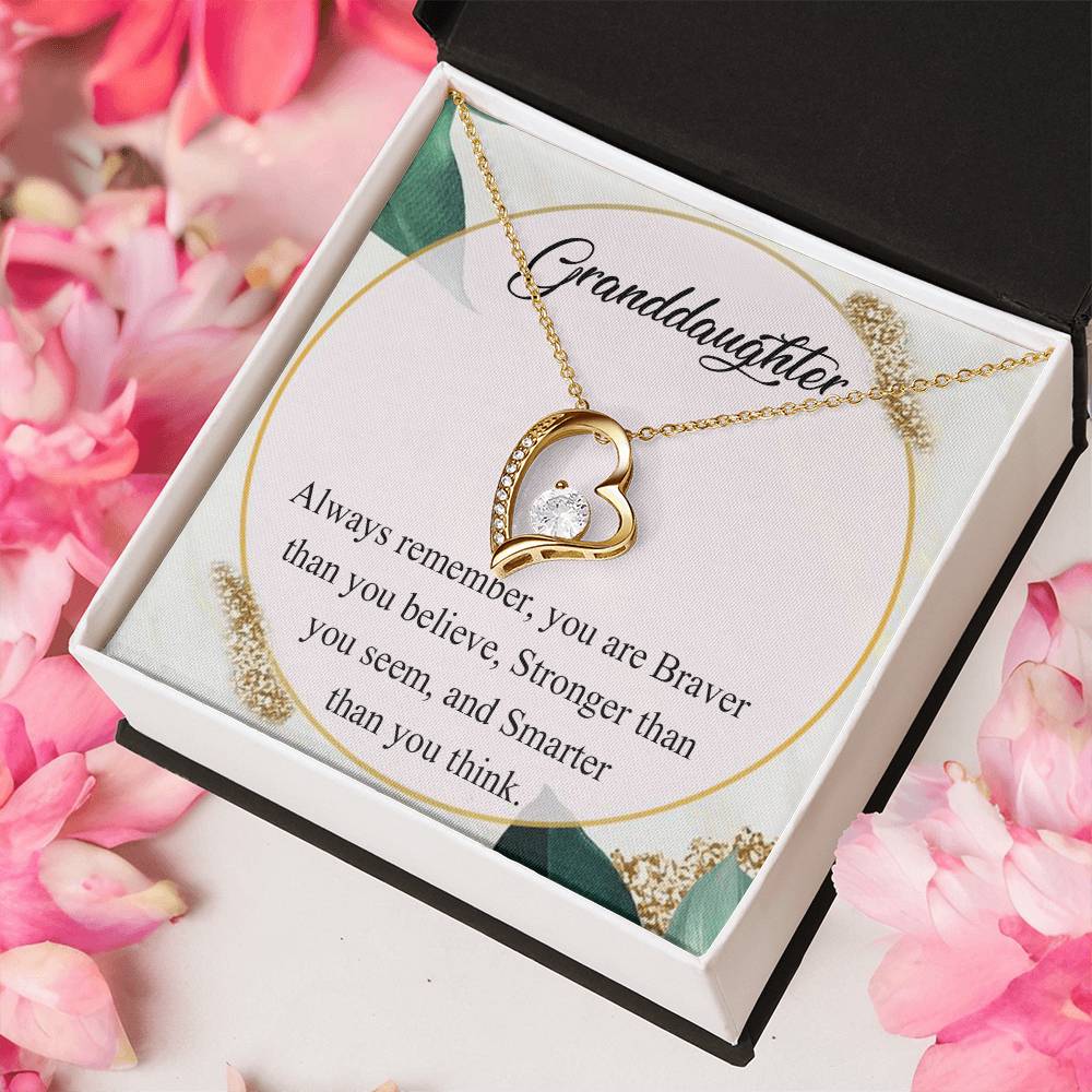 Granddaughter Necklace Customize Granddaughter Necklace Gift Forever Love Necklace For Daughter Granddaughter's Birthday Necklace Forever Love Necklace