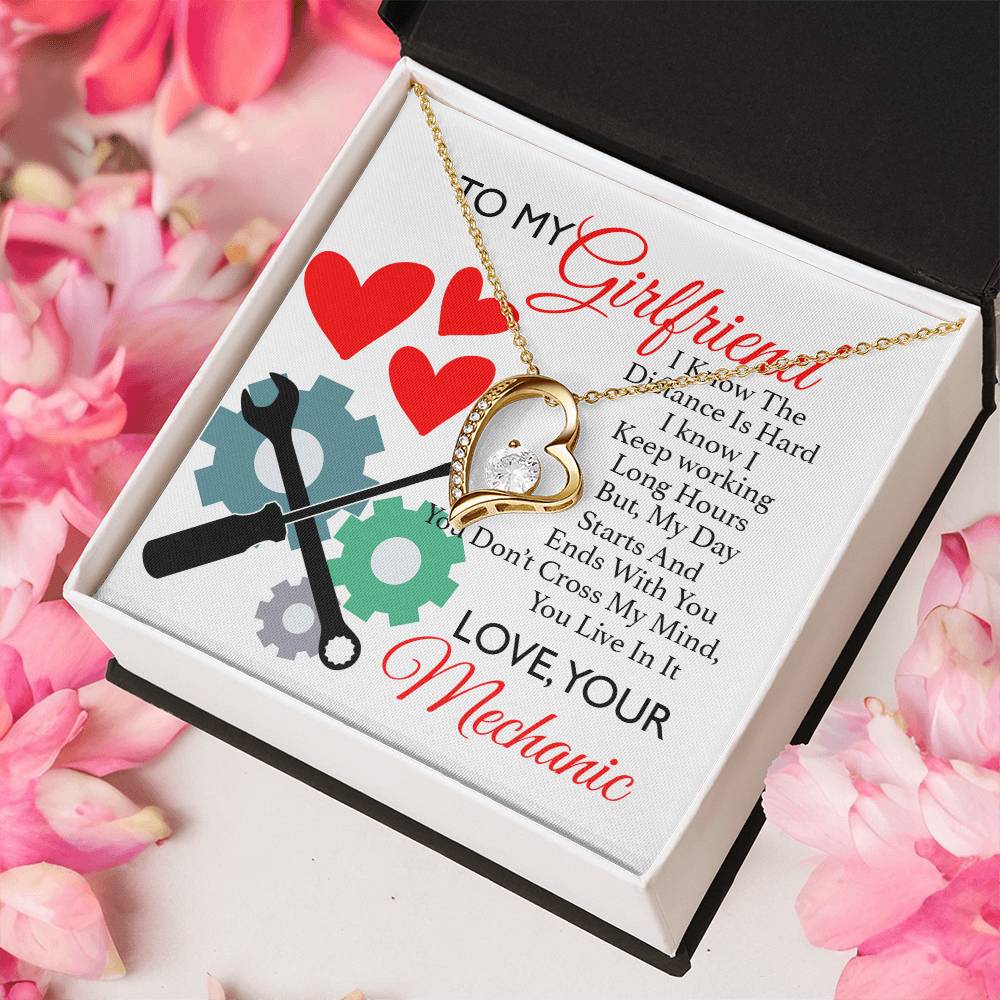 To My Girlfriend I Know The Distance Is Hard 1 Forever Love Necklace