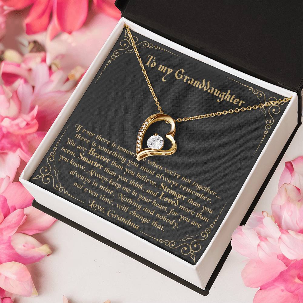 Love To My Granddaughter Gift From Grandmother Grandma And Granddaughter Necklace Granddaughter Christmas Gift Granddaughter Forever Love Necklace