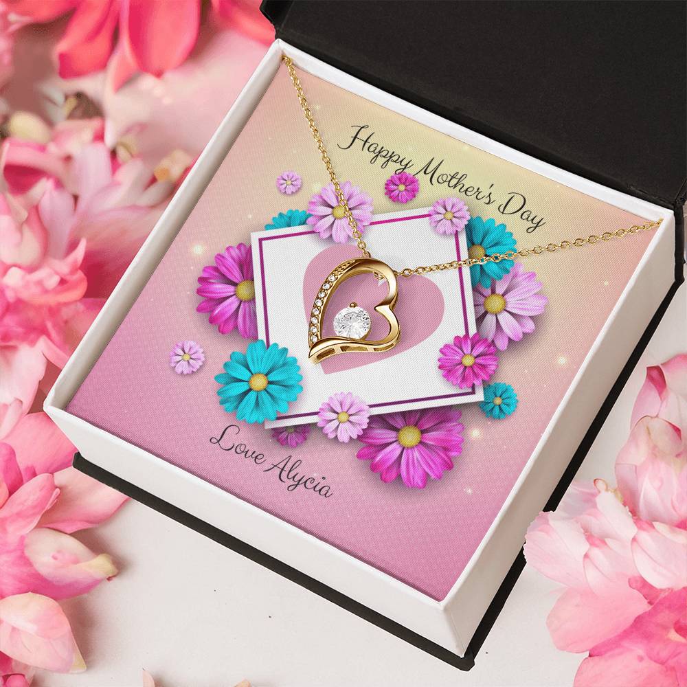 Forever Love White Gold Or Yellow Gold Heart Pendant And Necklace Forever Love Necklace