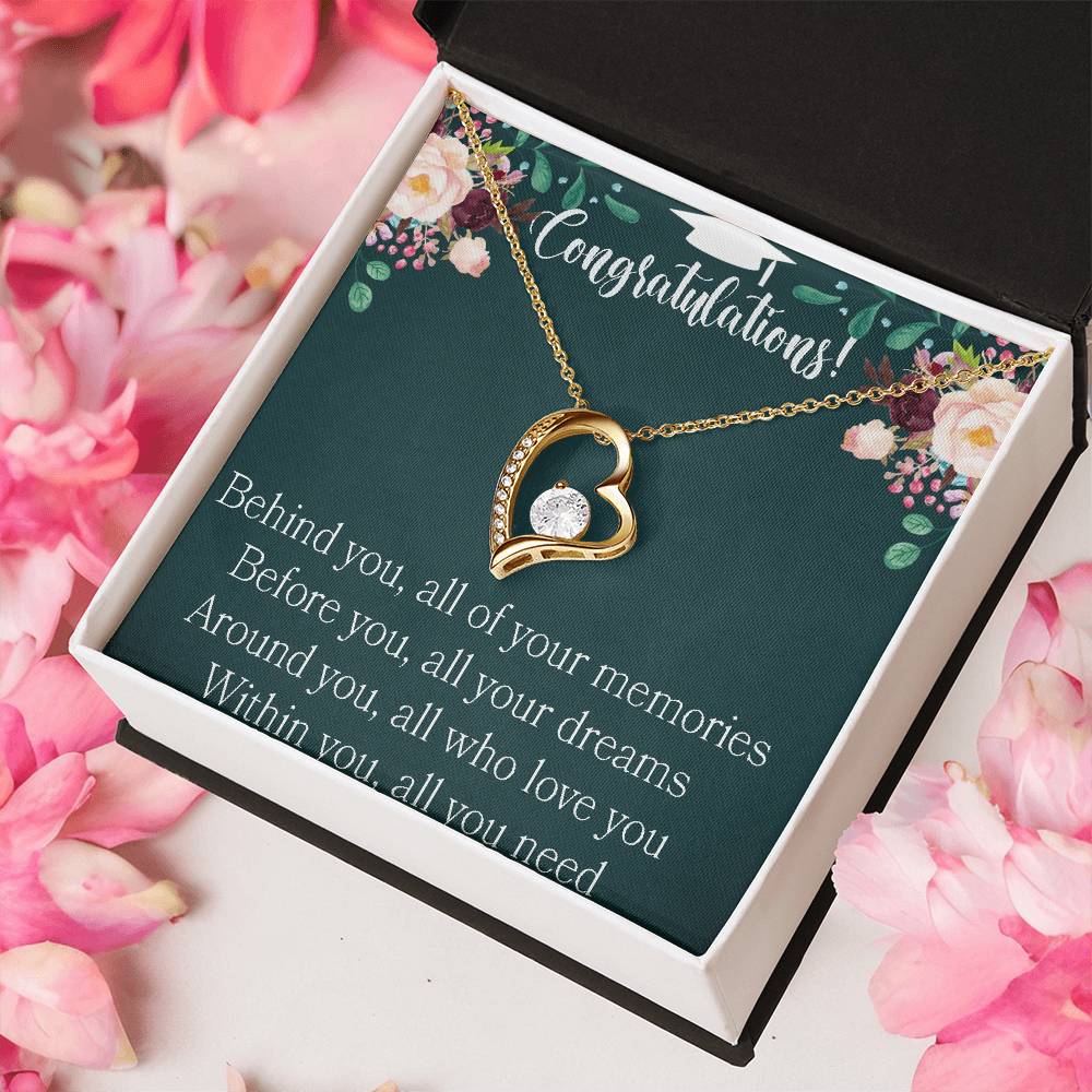 Congratulations Graduate On Your Degree New Chapter In Life Journey Hotter By One Degree Graduation Forever Love Necklace