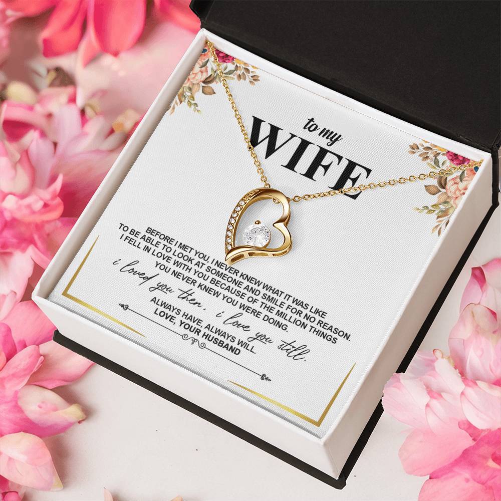 To My Wife - Heart Pendant - Best Seller - So1187 Forever Love Necklace