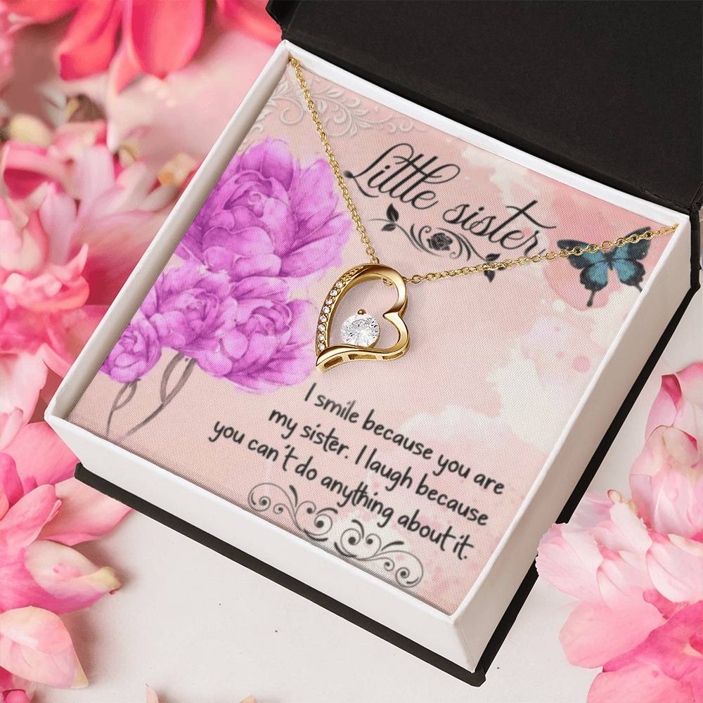 To My Little Sister Necklace Forever Love Necklace