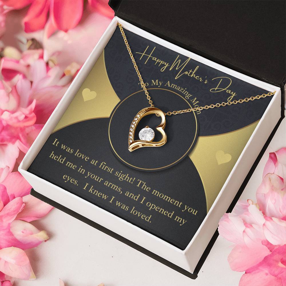 Happy Mother's Day With Message Card 1 Forever Love Necklace