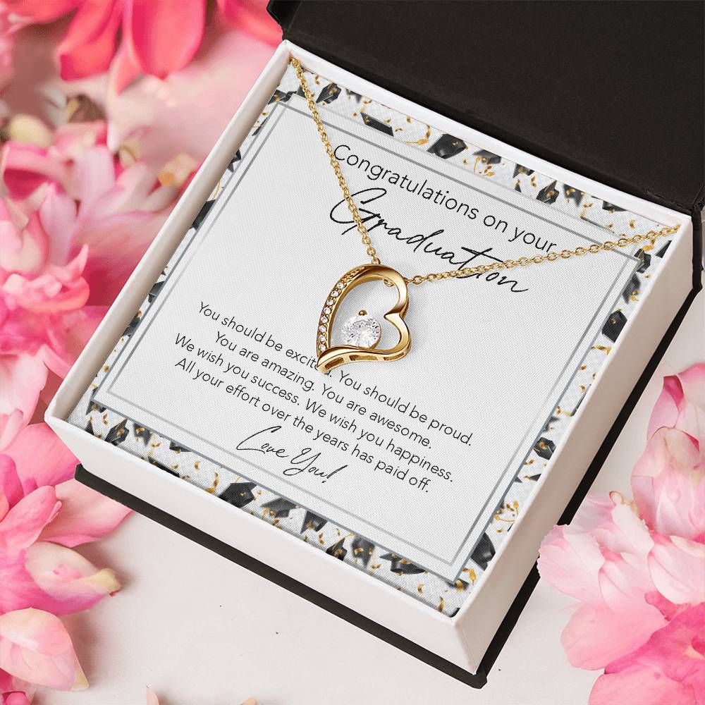 Forever Love Necklace College Graduation Gift For Her Phd Graduation Gift For Daughter High School Graduation Gift For Best Friend Forever Love Necklace