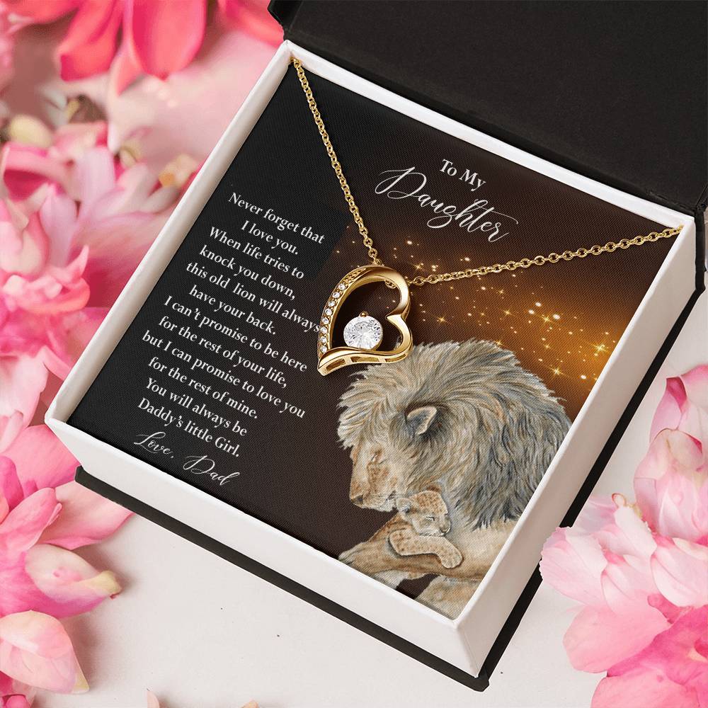 To My Daughter Gift Necklace Gift From Dad Dad To Daughter Gift Birthday Gift For Daughter From Dad Christmas Gift Daughter Forever Love Necklace