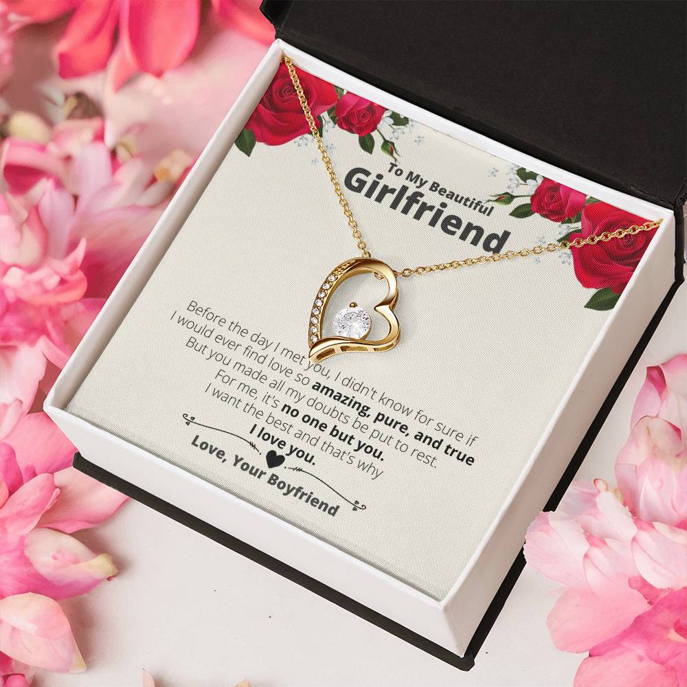 To My Girlfriend - No One But You - Forever Love Necklace Forever Love Necklace