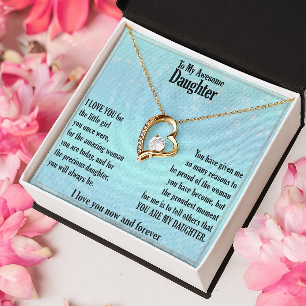 A Gift For Daughter Forever Love Necklace - Precious Daughter Forever Love Necklace