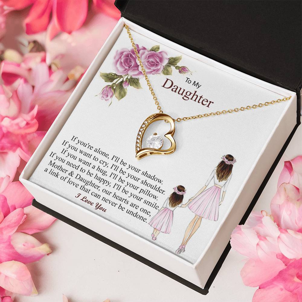 Gift For Daughter From Mon Gift Jewelry Necklace From Daughter Anniversary Daughter Mother Necklace Daughter Gift From Mom To My Daughter Forever Love Necklace