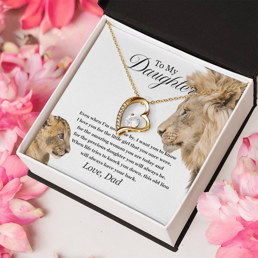 To My Daughter - I Love You Message - Tmd10 Forever Love Necklace