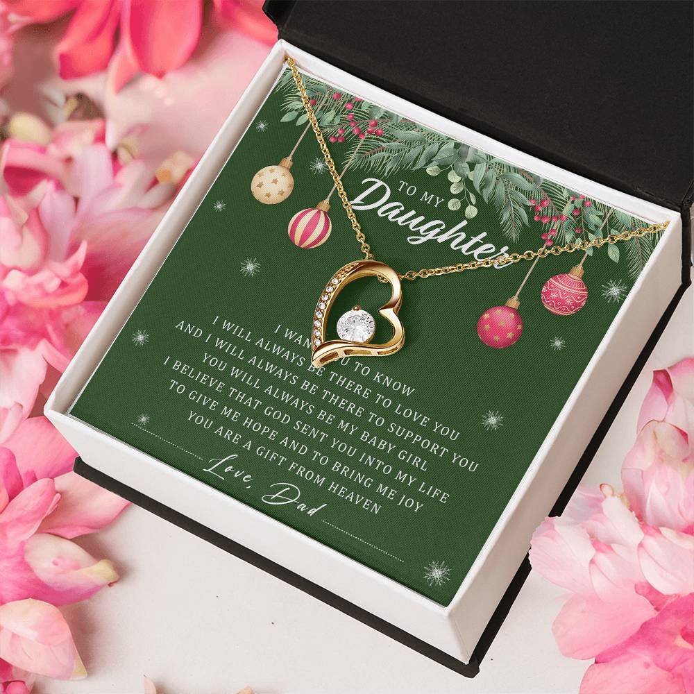 To My Daughter Necklace Father Daughter Necklace Father To Daughter Birthday Gift Gifts To Daughter From Dad Dad To Daughter Necklace Jewelry Forever Love Necklace