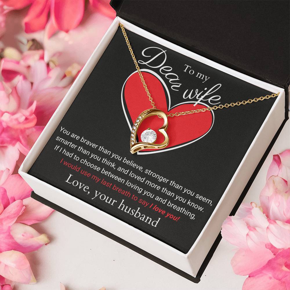 Dear Wife Loved More Than You Know Premium Necklace 1 Forever Love Necklace