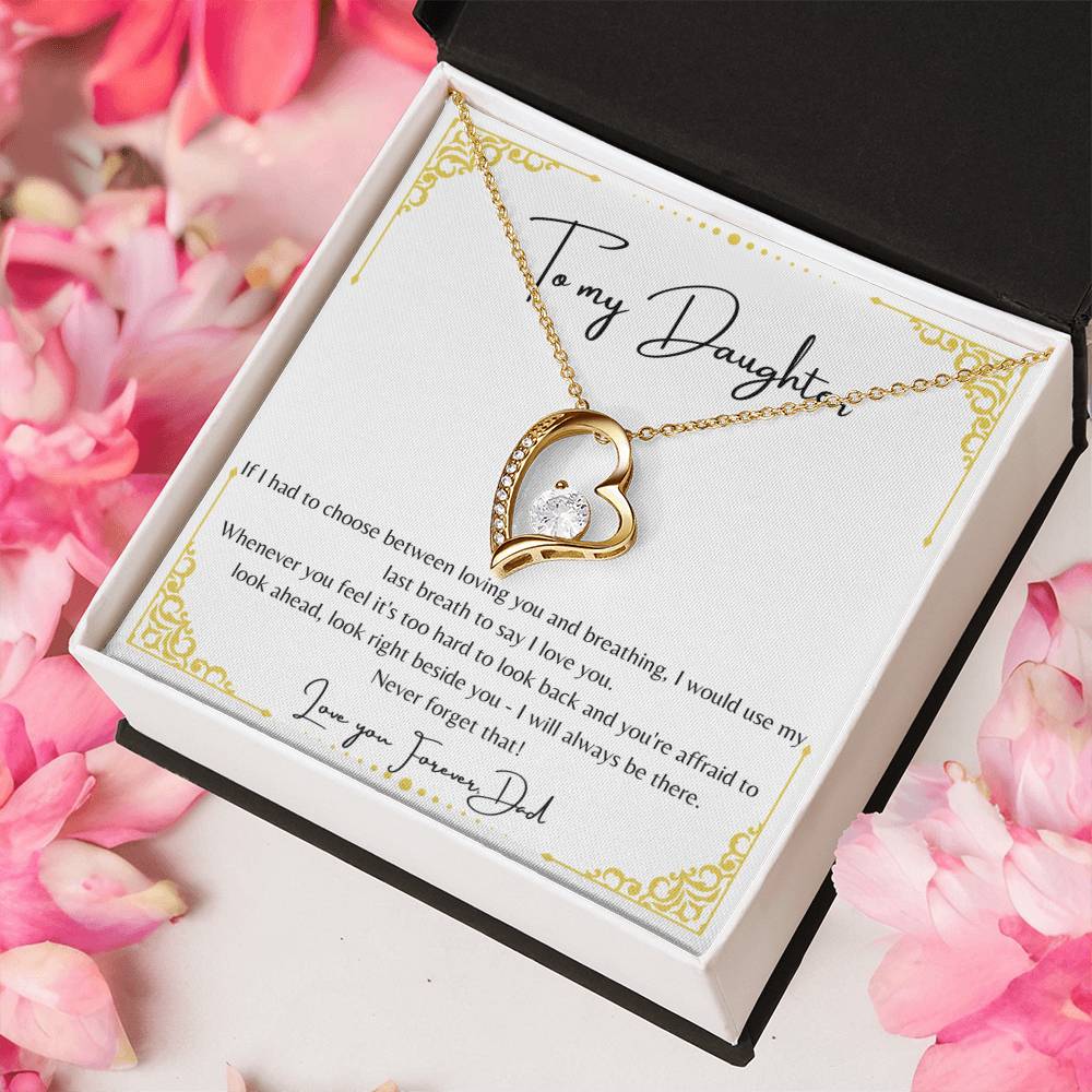 To My Daughter Forever Love Necklace