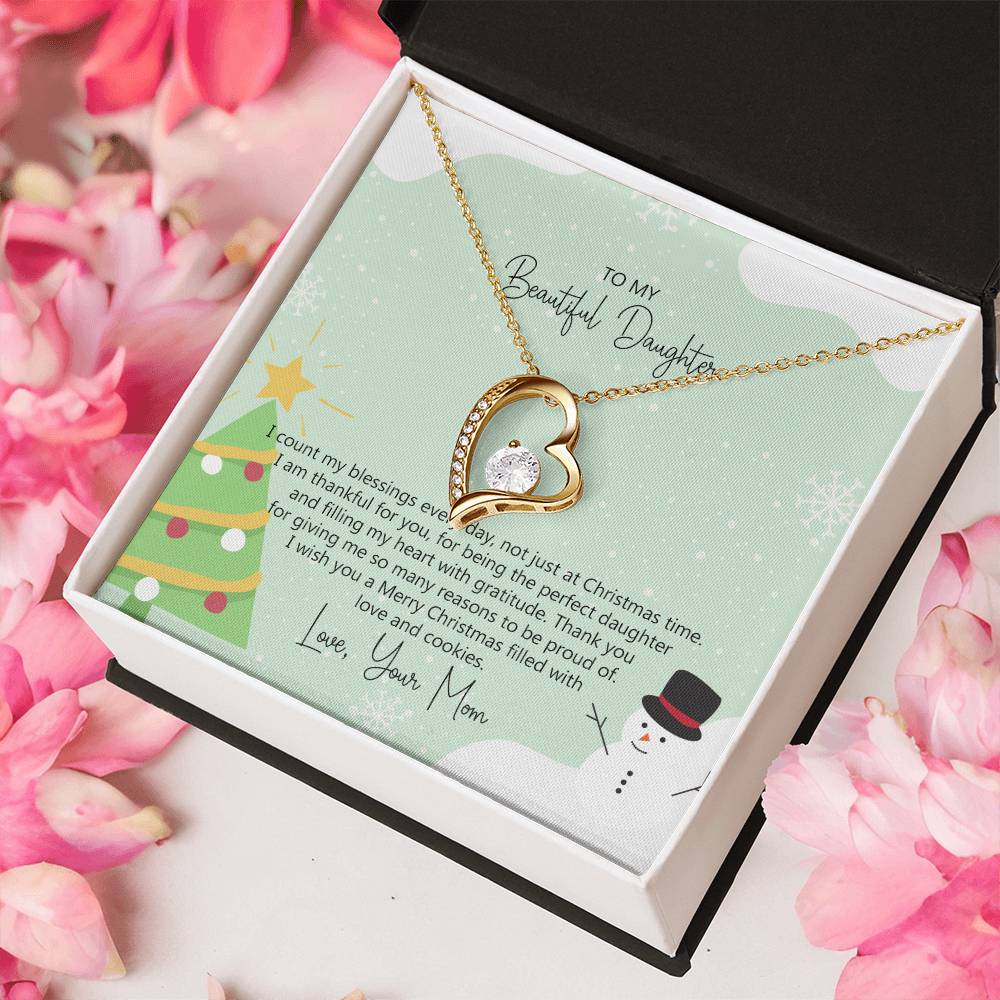 Daughters Gift From Mom Special Christmas Message Card Custom Gift From Mom Ss120 1 Forever Love Necklace