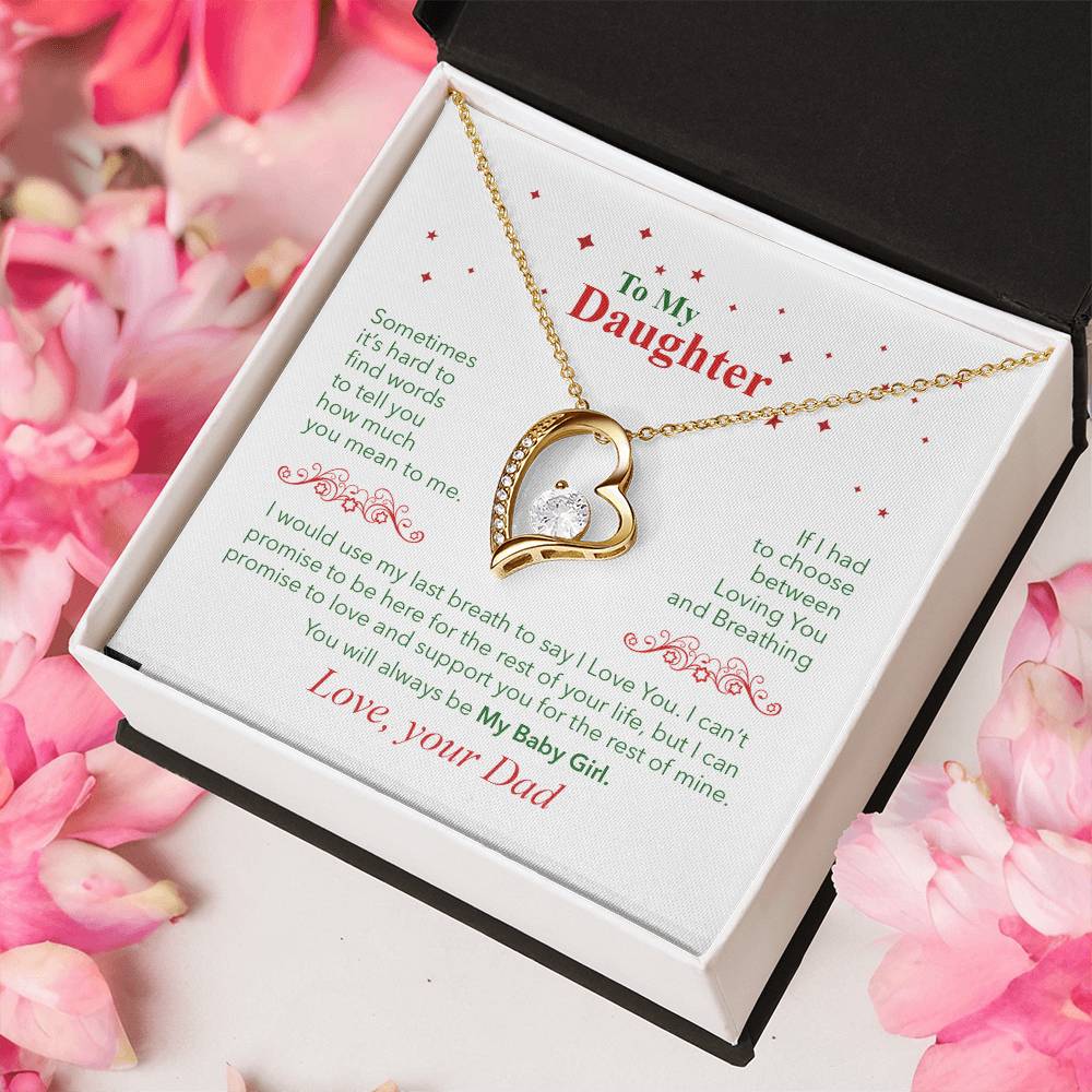 To My Daughters Forever Love Necklace