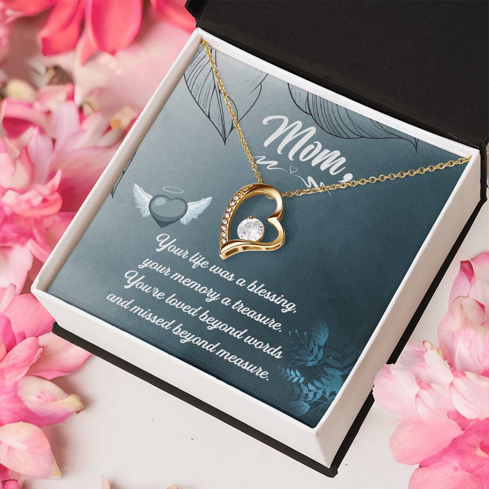Mom Your Life Was A Blessing - Forever Love Necklace Forever Love Necklace