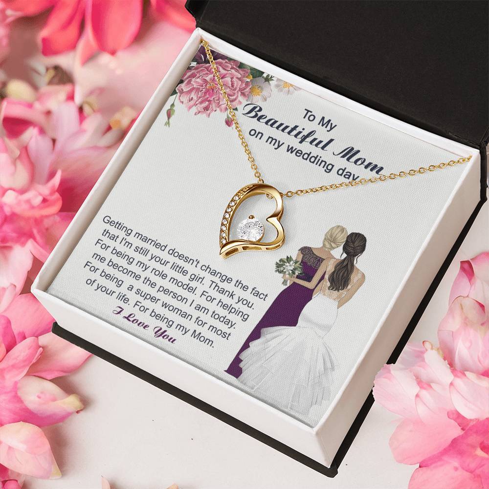 Mom Wedding Gift From Bride Mother Necklace 1 Forever Love Necklace