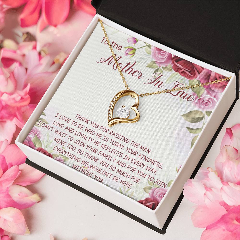 Mother In Law Necklace Mother Of The Groom Jewelry Box Gift Mother In Law Wedding Gift Mother In Law Forever Love Necklace Wedding Forever Love Necklace
