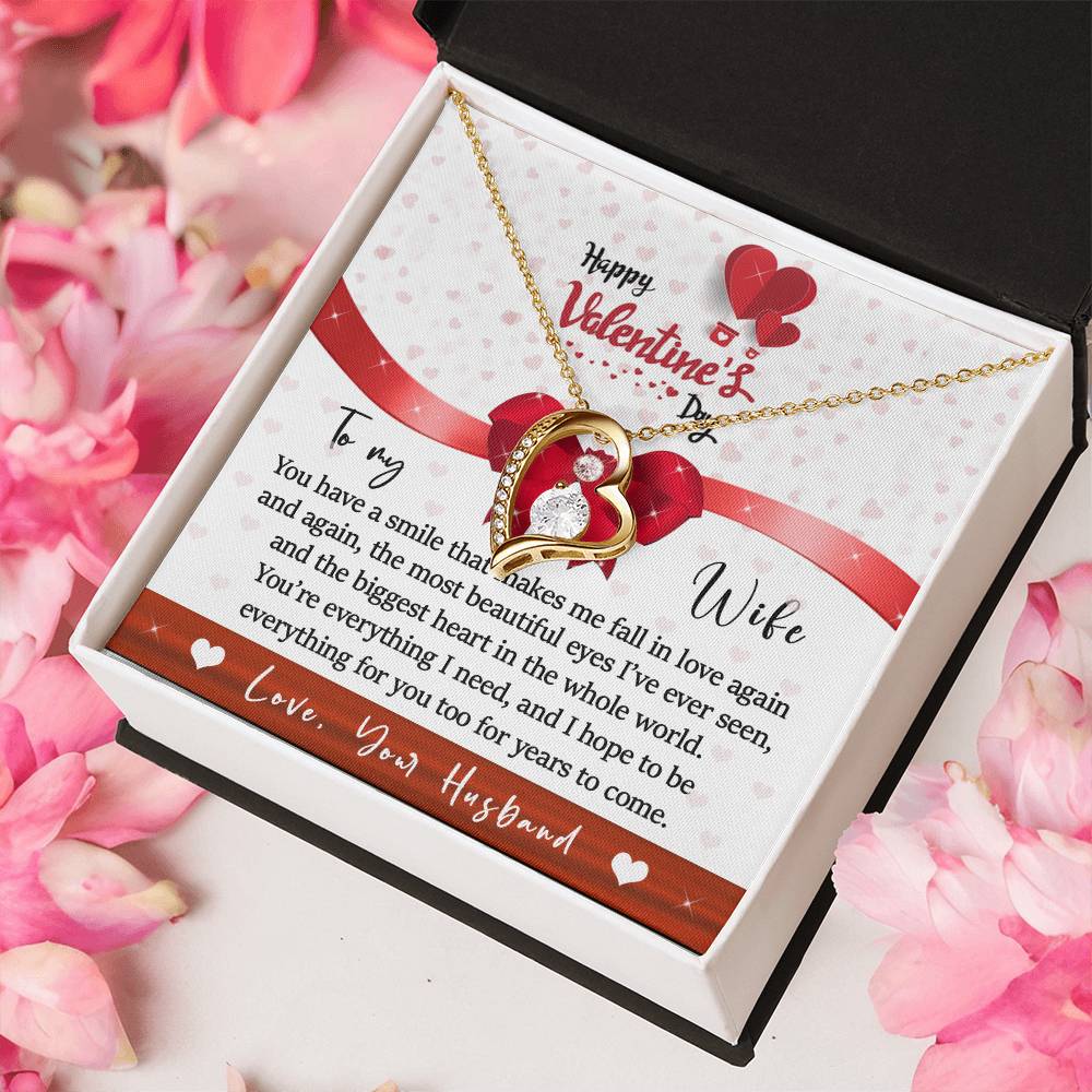 To My Wife - I Love You 1 Forever Love Necklace