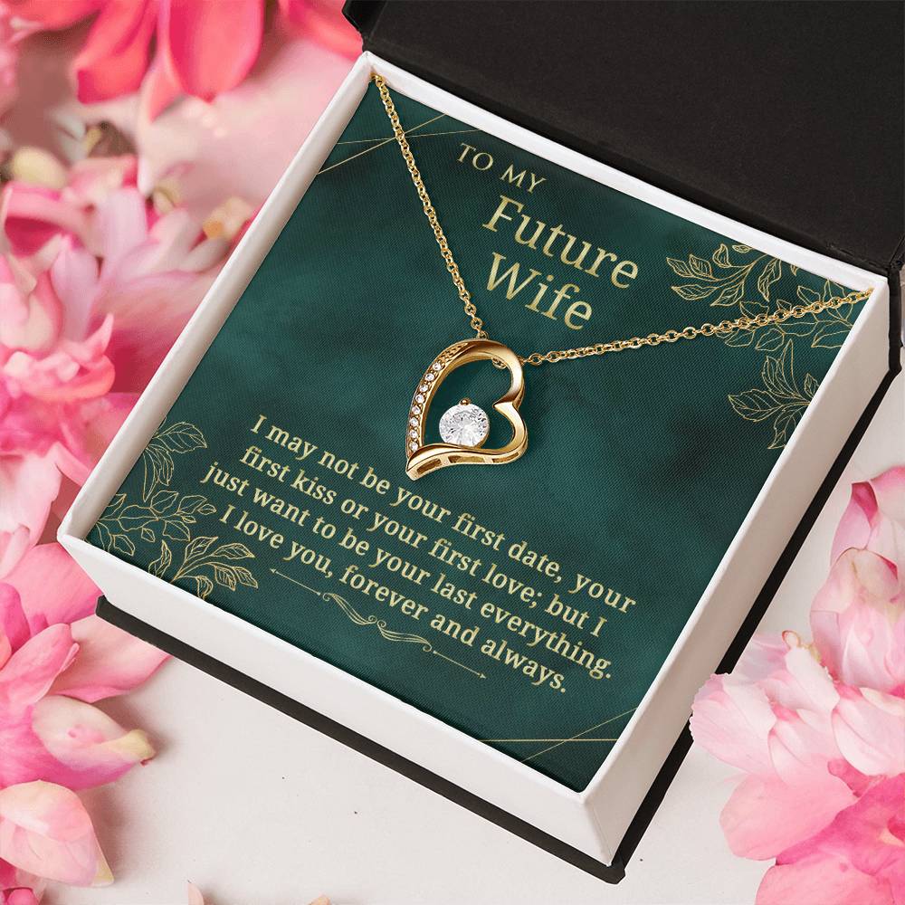 To My Future Wife Necklace With Message Card Gift For Fiancee Or Girlfriend Engagement Gift Gift For Future Wife. Forever Love Necklace