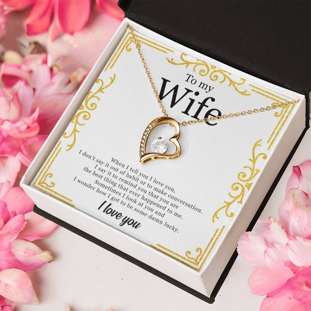 To My Wife I Love You Message Tmw16 1 Forever Love Necklace