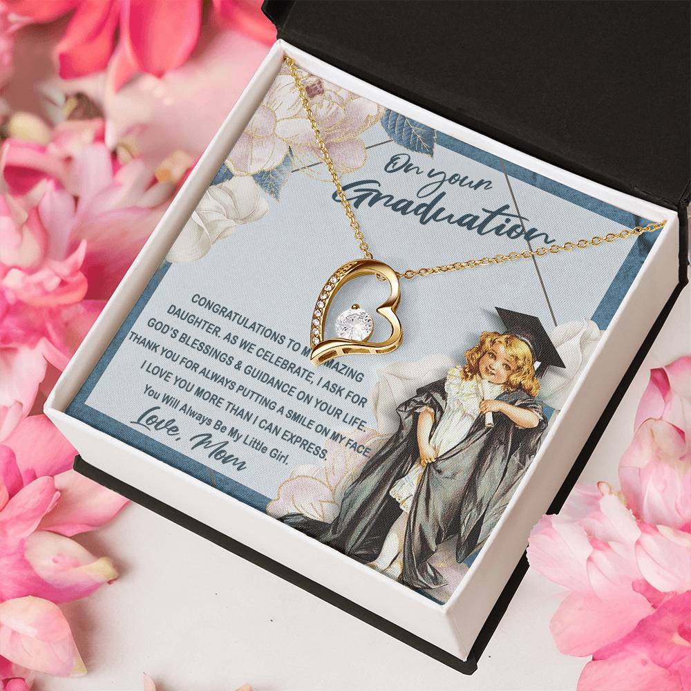 To My Graduation Daughter Gift For Daughter From Mom On Your Graduation Love Mom Daughter Necklace Forever Love Necklace
