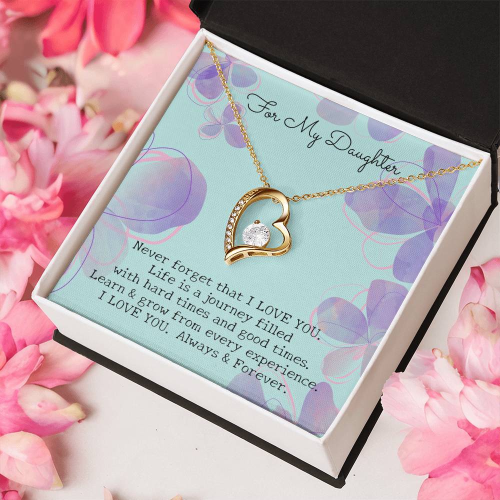 Gift For My Daughter Necklace Never Forget That I Love You Gift For Daughter Birthday Gift Wedding Necklace Graduation Gift Grown Up Daughter Forever Love Necklace