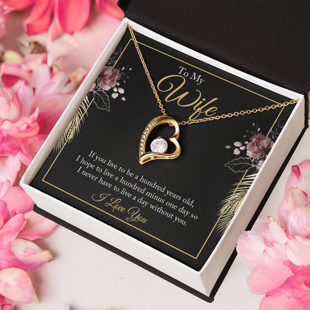 To My Wife - I Love You - Forever Love Necklace Forever Love Necklace
