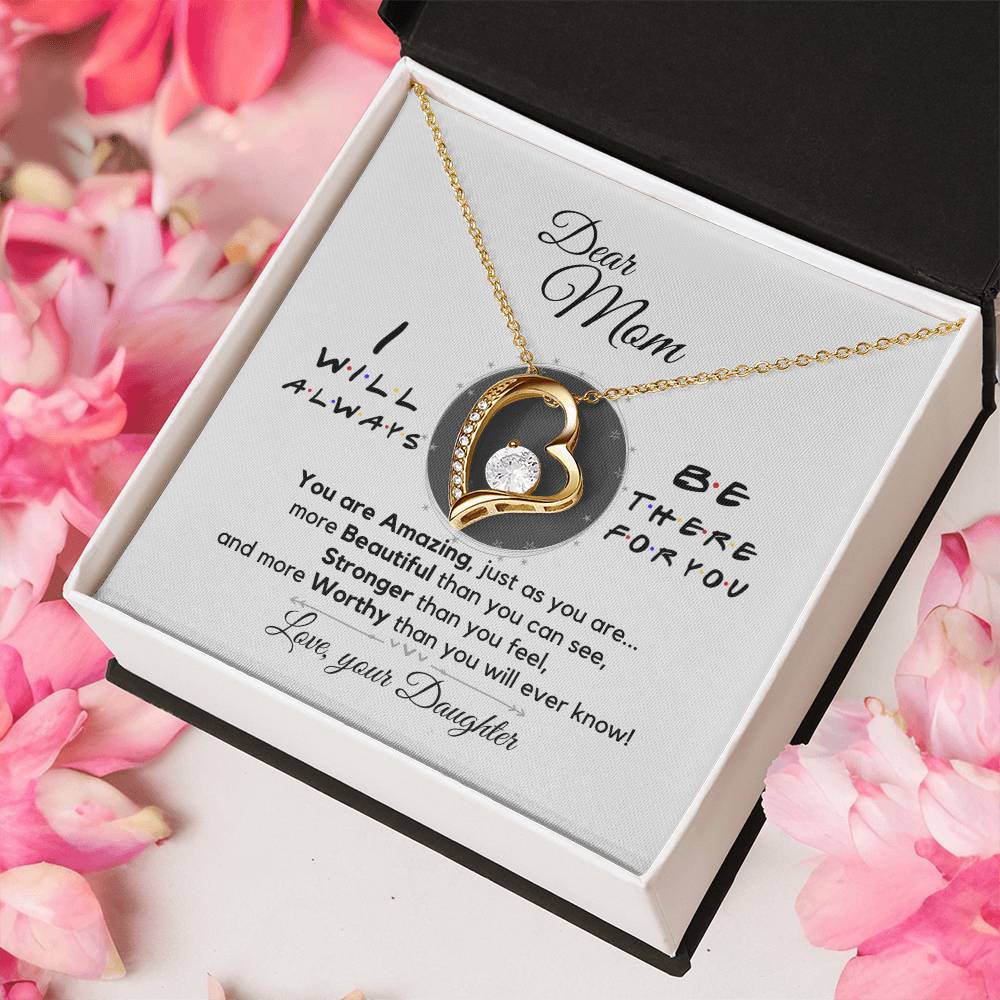 Dear Mom Always There For You Necklace Forever Love Necklace