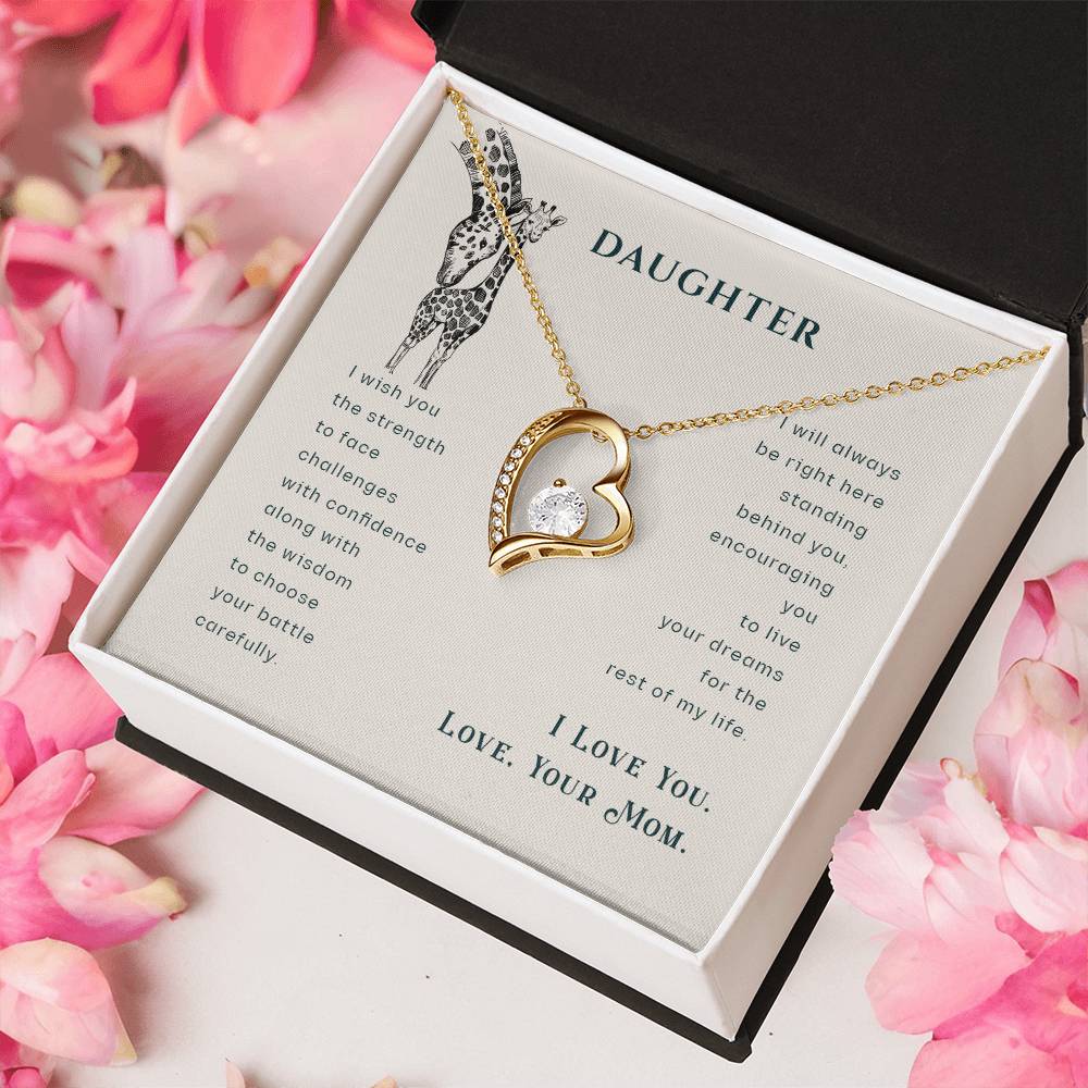 Daughter A Love Message From Mom Necklace Mother & Daughter Mom Gifts From Daughter Gift For Mom From Daughter Mother Forever Love Necklace