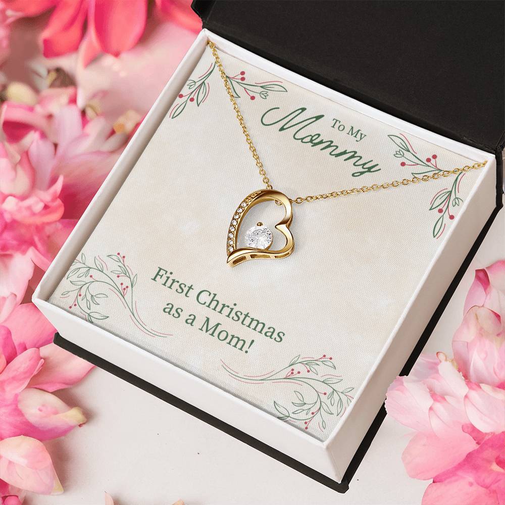 To My Mommy - First Christmas As A Mom - Forever Love Necklace Forever Love Necklace
