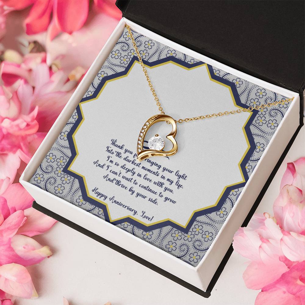 Happy Anniversary Mom Daughter Necklace Daughter Birthday Gift Daughter Graduation Gift Forever Love Necklace