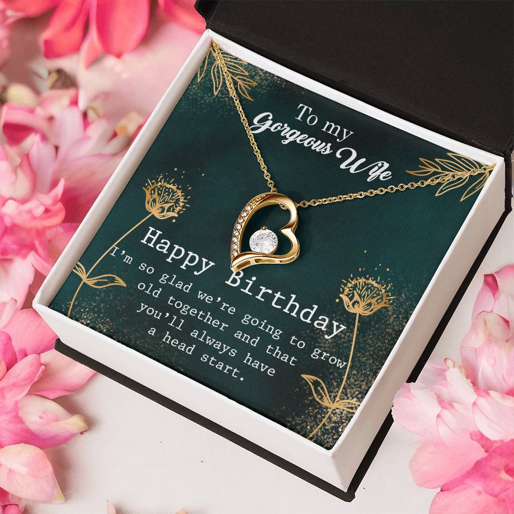 To My Gorgeous Wife - Happy Birthday - Necklace Forever Love Necklace