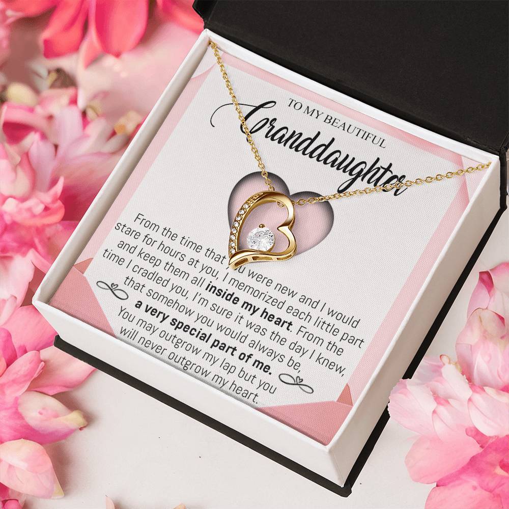 To My Beautiful Granddaughter Forever Love Necklace