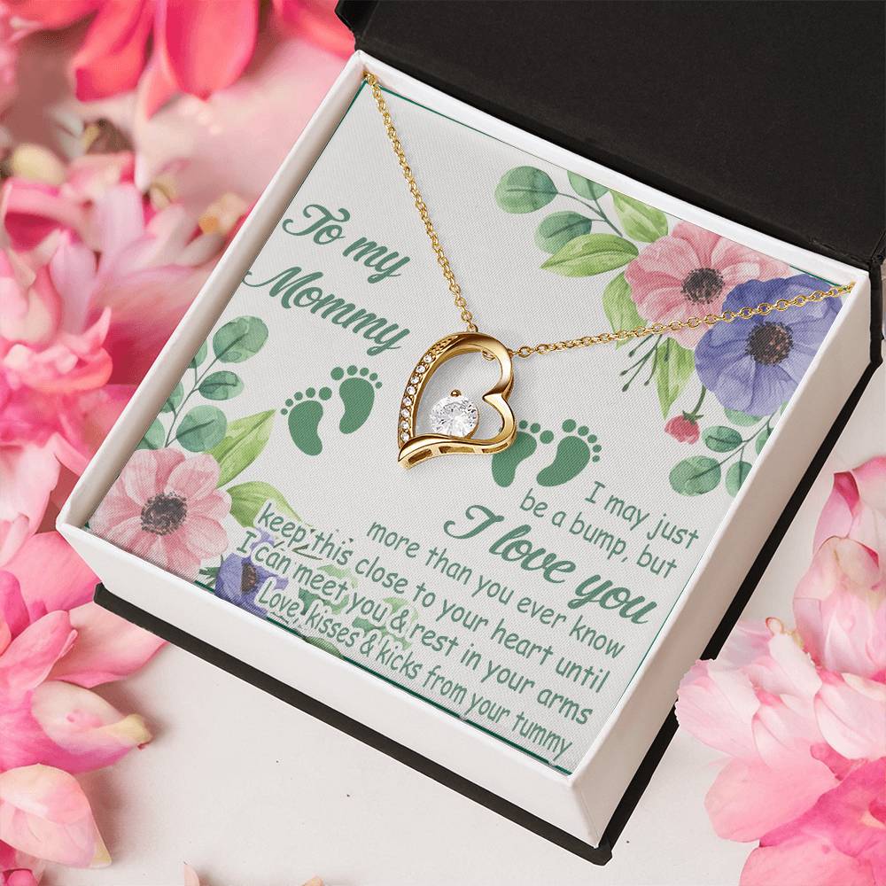 New Mom Gift From Tummy Trendy Gift For New Mom In Hospital Pregnancy Gift For First Time Mom Baby Shower Gift Pregnant Wife Expecting Wife Forever Love Necklace