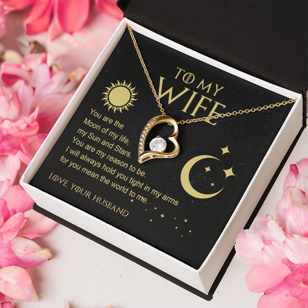 To My Wife Moon Of My Life Necklace 1 Forever Love Necklace