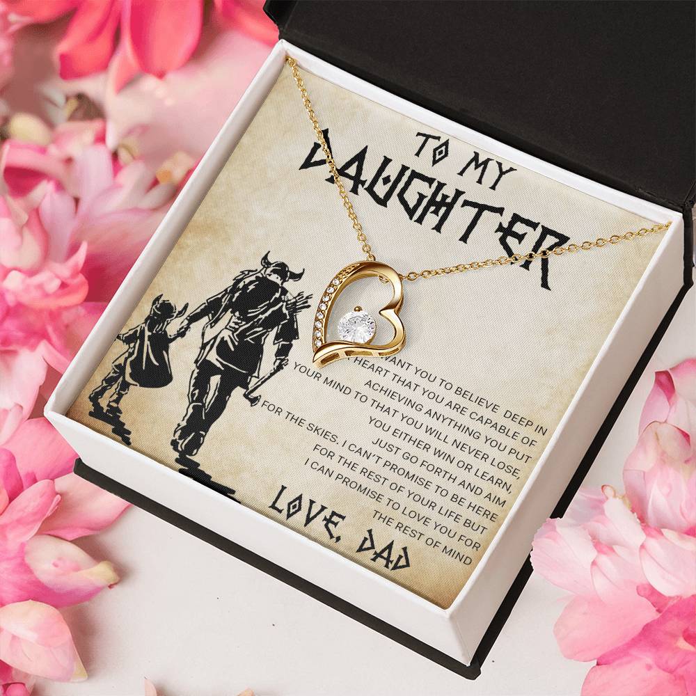 To My Daughter Gift For Daughter From Dad Daughter Necklace Viking Style Necklace To My Daughter Necklace Gift Necklace Daughters Name Forever Love Necklace