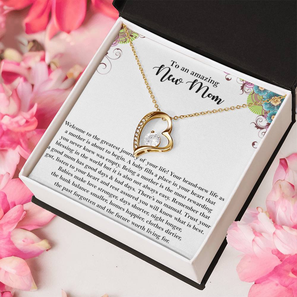To An Amazing New Mom - Forever Love Necklace Forever Love Necklace