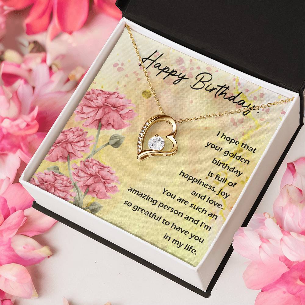 Happy Birthday Birthday Gift Necklace Happy Birthday Birthday Gift Gift For Her Best Friend Gift Birthday Gift For Wife Forever Love Necklace