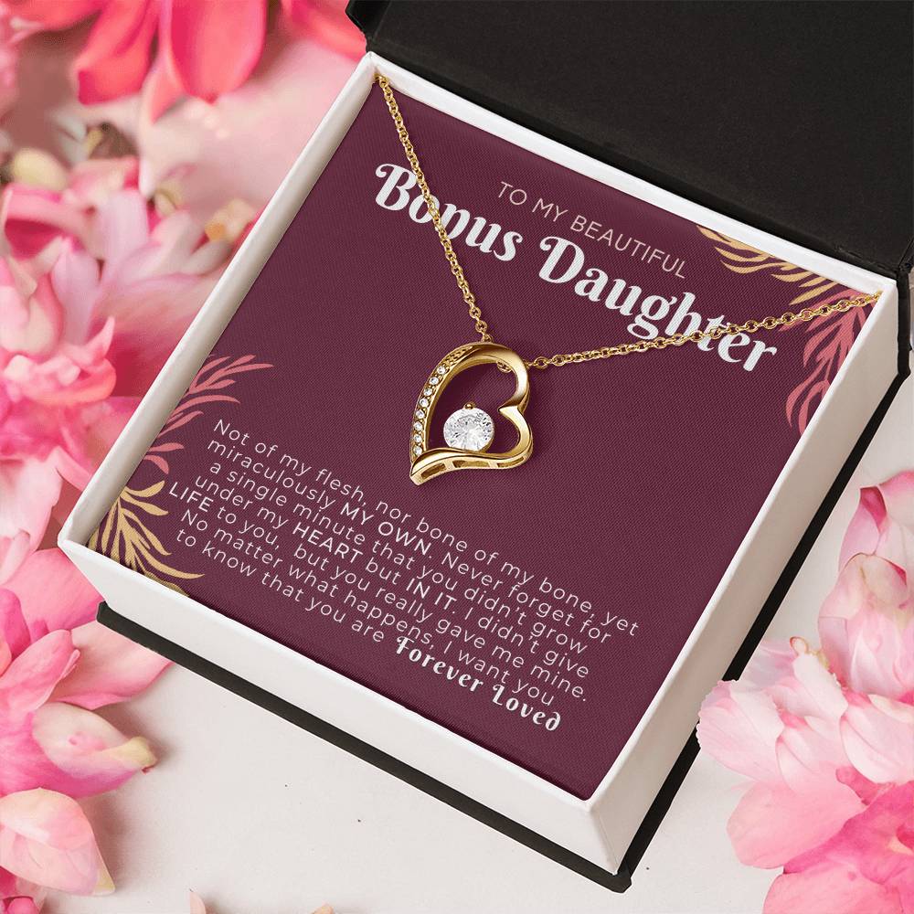 Beautiful Bonus Daughter Forever Loved Necklace Forever Love Necklace